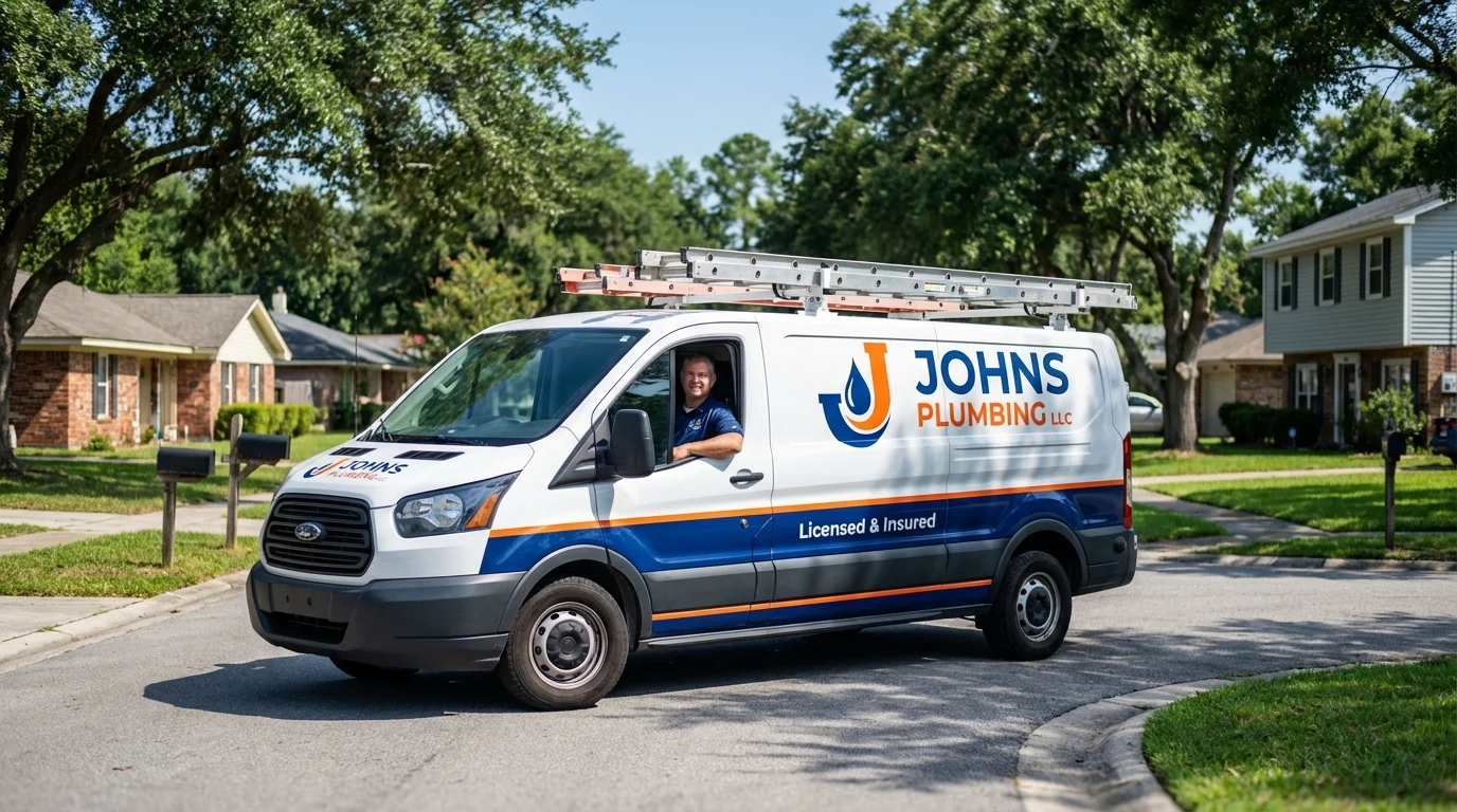Johns Plumbing LLC service van in Grover Beach, CA