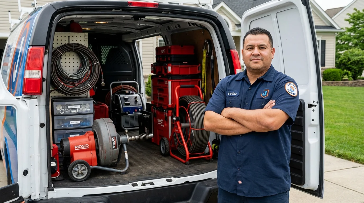 Professional drain cleaning equipment and Johns Plumbing LLC plumber in Grover Beach